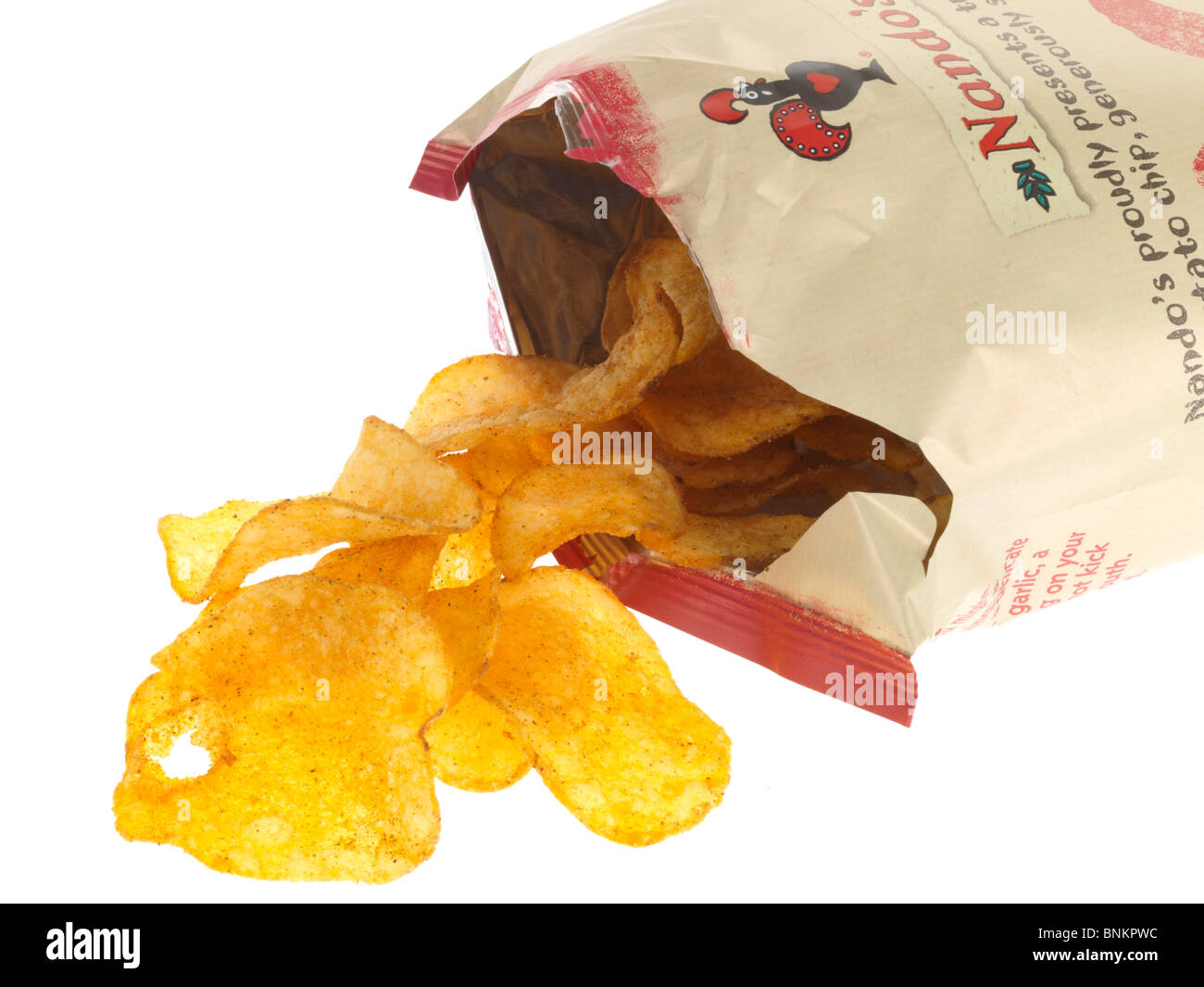 Peri-Peri Geschmack Chips Stockfoto