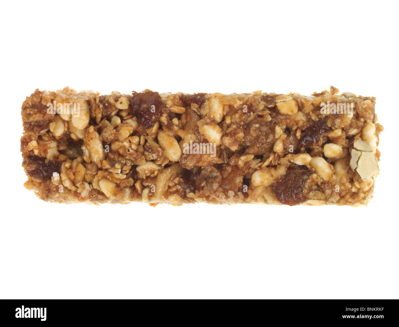 Obst und Müsliriegel Nuss Stockfoto