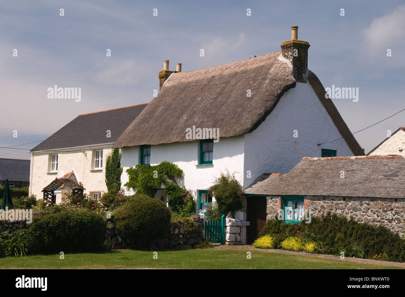 Cornish Cottage Lizard Cornwall England Großbritannien Stockfoto