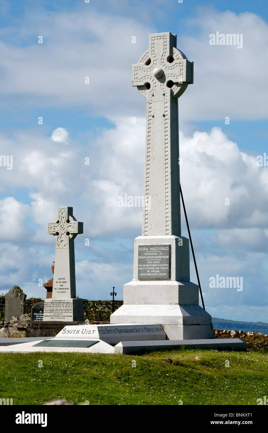 Flora MacDonald Grab und Denkmal Kilmuir, Trottenish Halbinsel, Insel von Skye, Western Isles Schottland Stockfoto