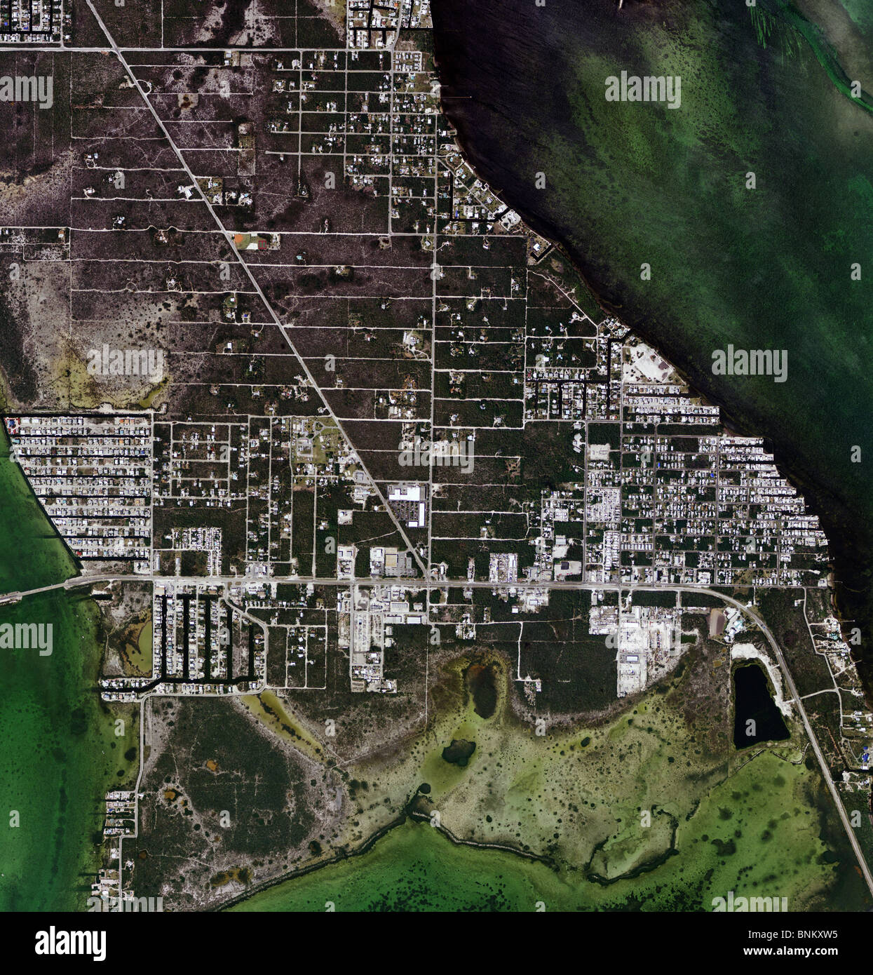 Luftbildkarte Draufsicht Big Pine Key Florida keys Stockfoto