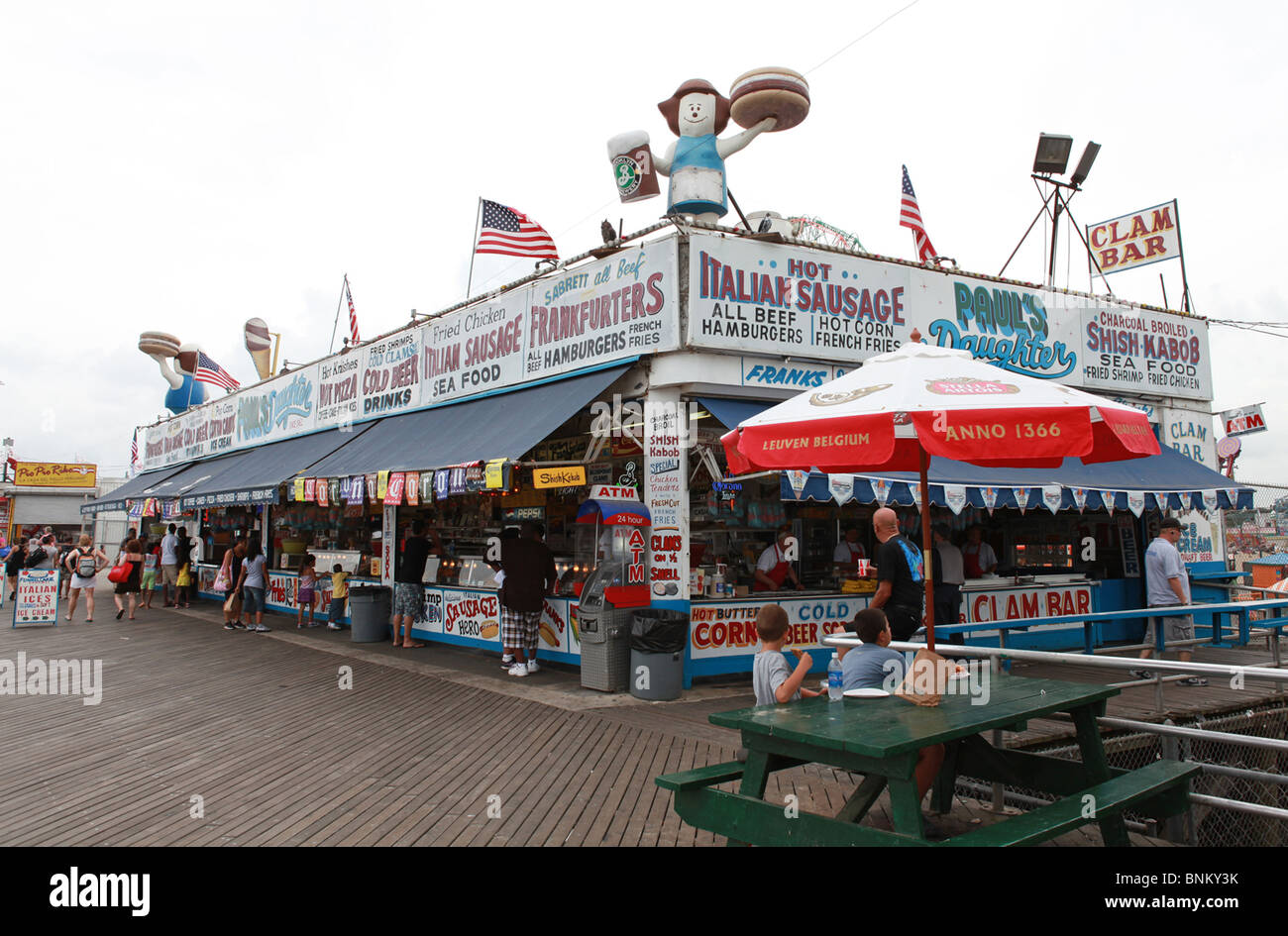 Restaurant in Coney Island Stockfoto