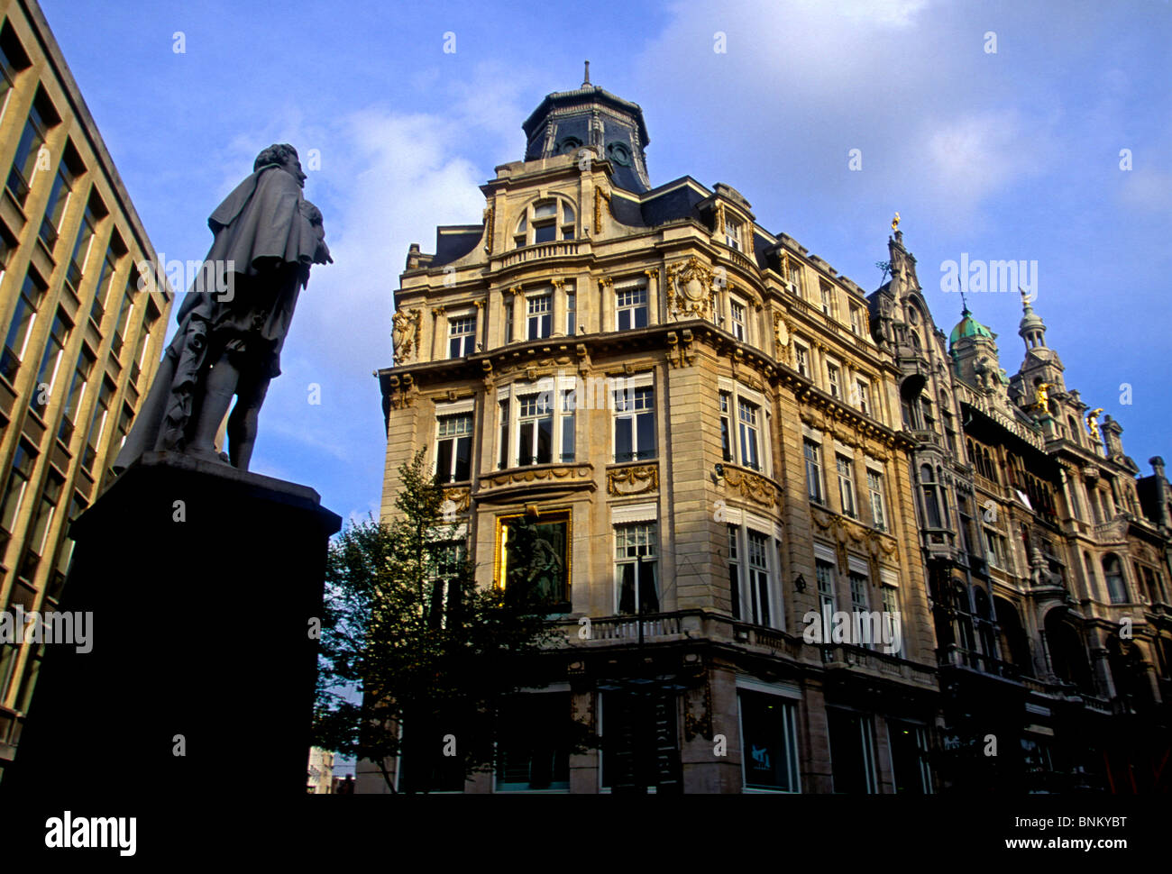 Architektur entlang der Meir Stadt Antwerpen Antwerpen Provinz Belgien Europas Stockfoto