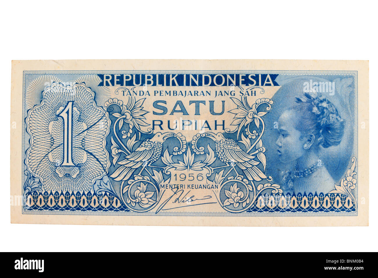 Vintage indonesische Währung Banknote hautnah Stockfoto