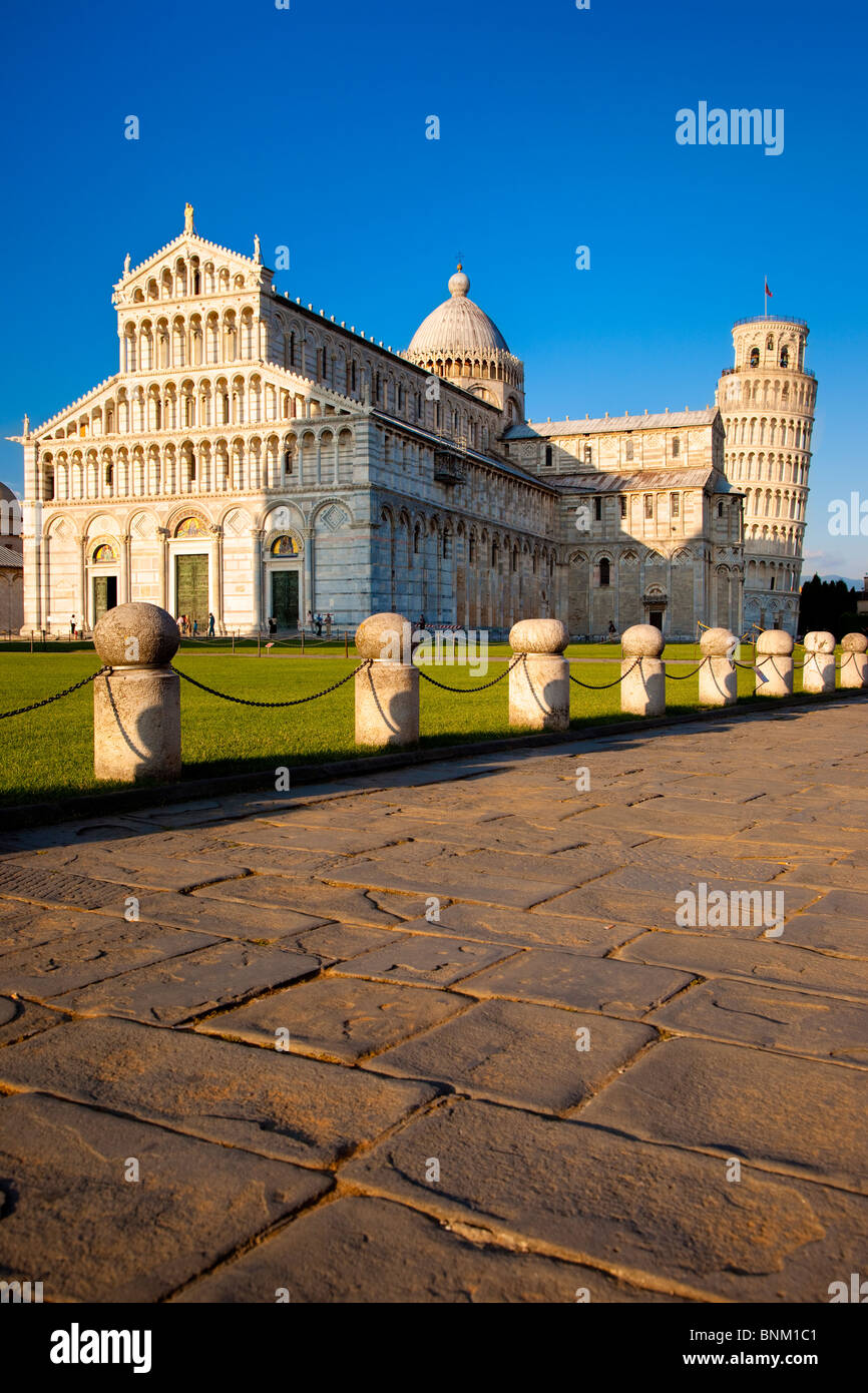 Der Dom Santa Maria Assunta und dem schiefen Turm, Pisa-Toskana-Italien Stockfoto
