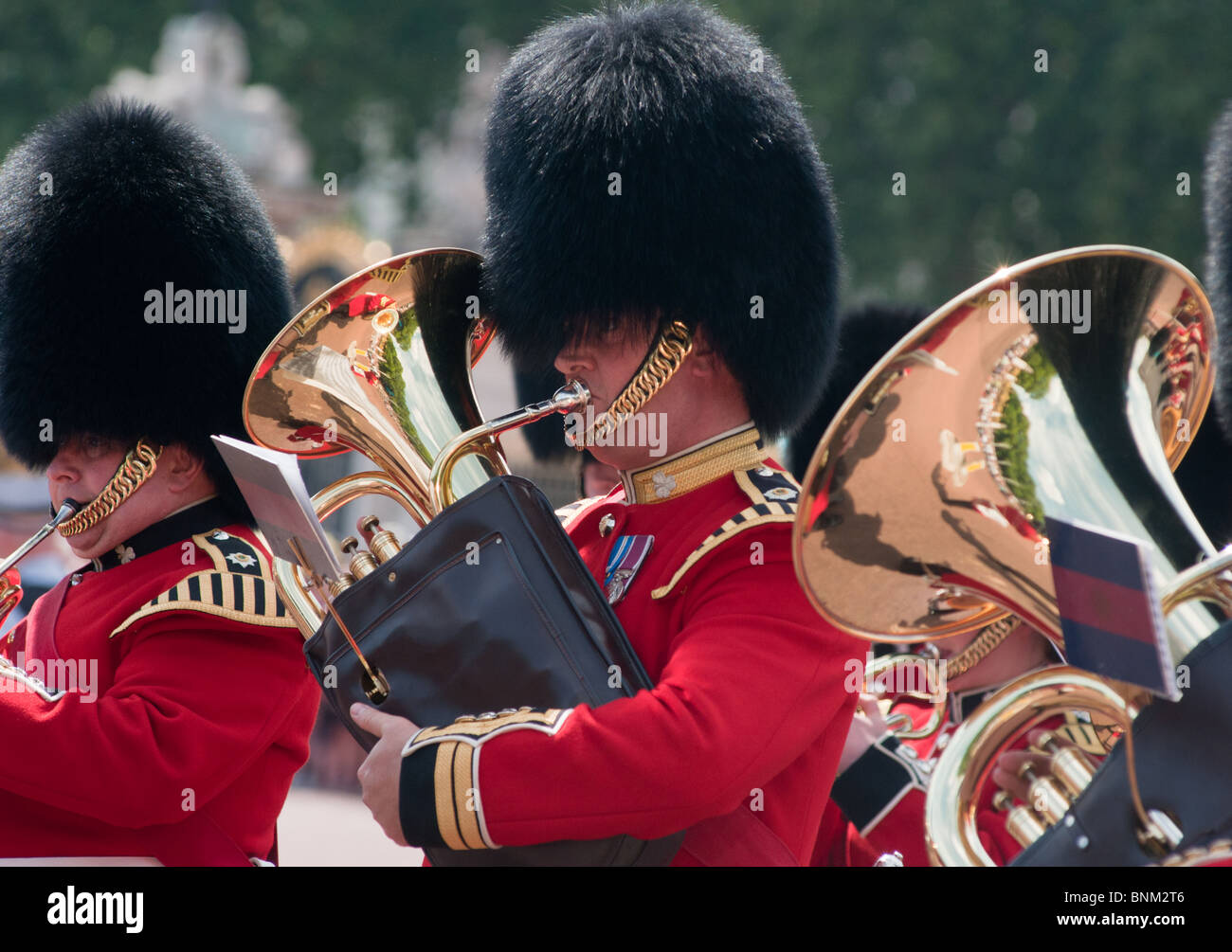 Queens Garden Band während der 'Wachablösung', London. Stockfoto
