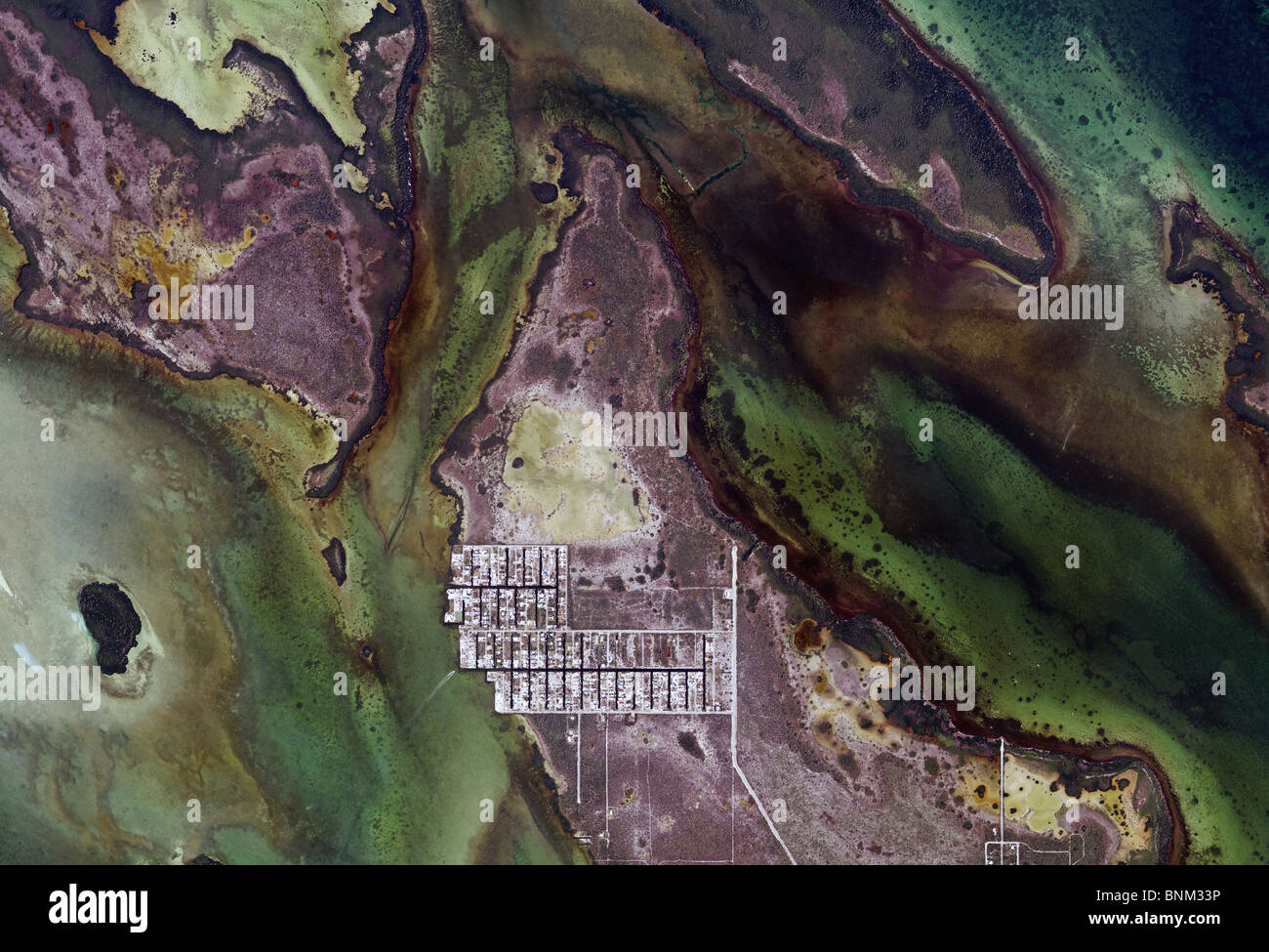 Luftbildkarte Draufsicht nördlichen Big Pine Key Florida keys Stockfoto