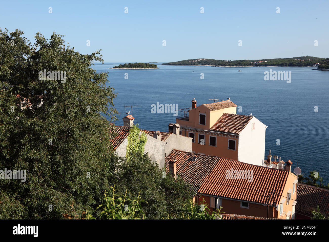 Haus an der Adria in Kroatien Stockfoto