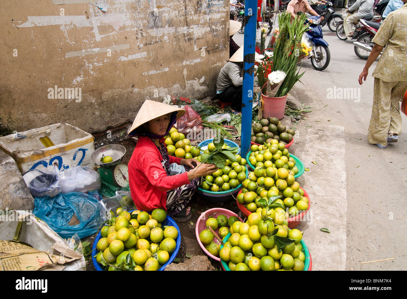 Bunte Märkte in Vietnam. Stockfoto
