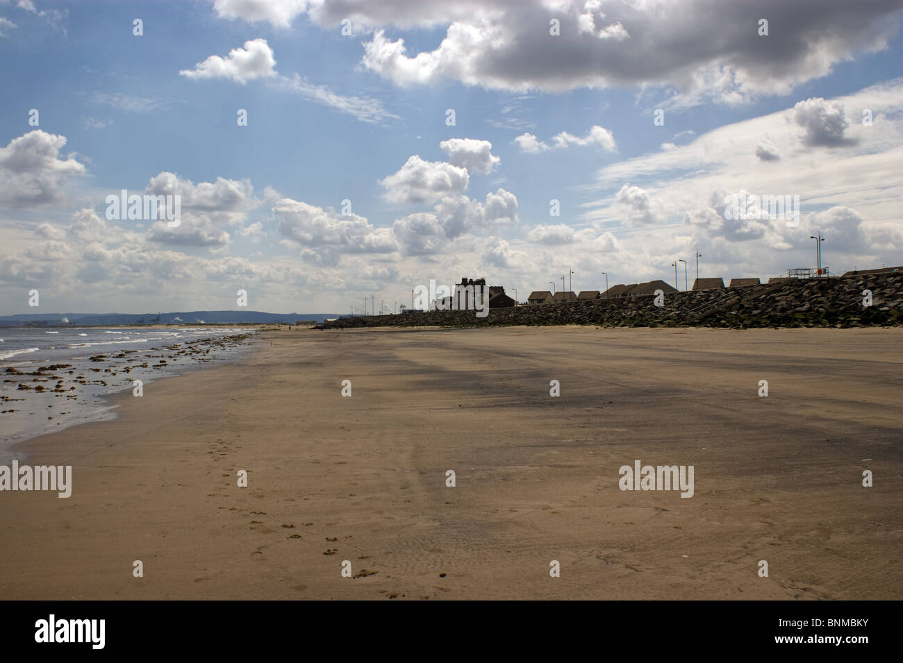 SEATON CAREW HARTLEPOOL STRAND UND MEER ENGLAND GROSSBRITANNIEN Stockfoto