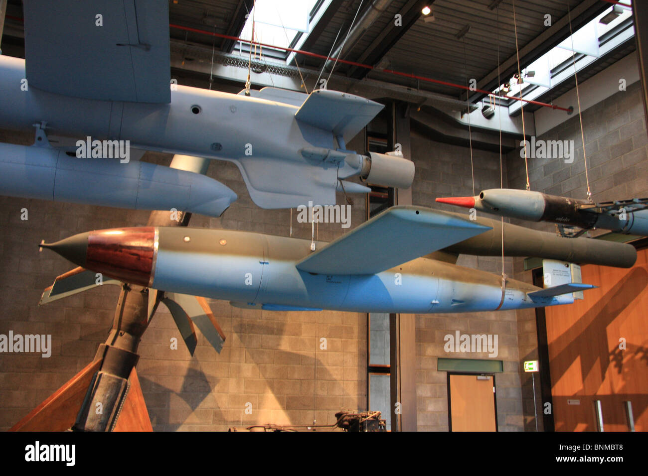 Deutschland Winter Berlin Deutsches Technikmuseum V1 Raketentechnologie Zweiter Weltkrieg Stockfoto
