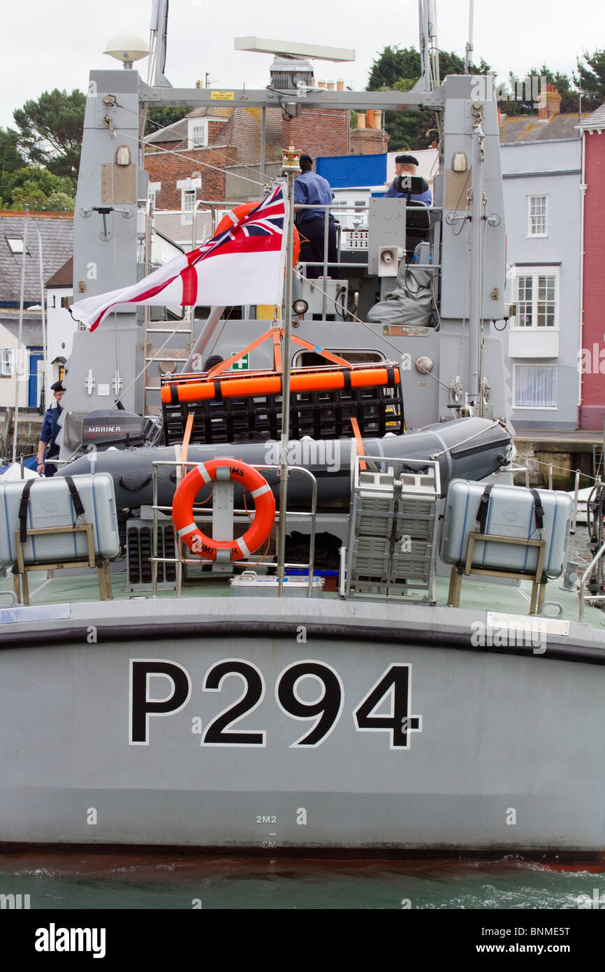 HMS Trompeter (P294) ist ein Bogenschütze Klassentyp P2000 Patrouille und Training Schiff in Weymouth harbour Dorset-england Stockfoto