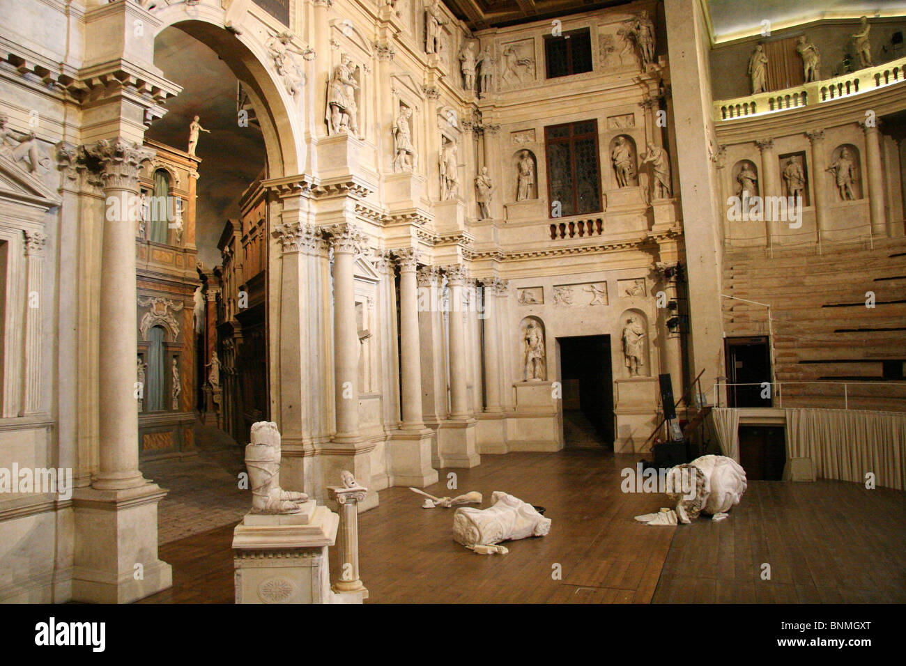 Italien Vicenza Teatro Olimpico Palladio im inneren Fähigkeiten Kunstmuseum Stockfoto