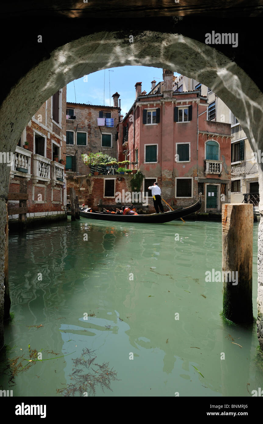 Venedig. Italien. Rio di San Giovanni Laterano, Castello. Stockfoto