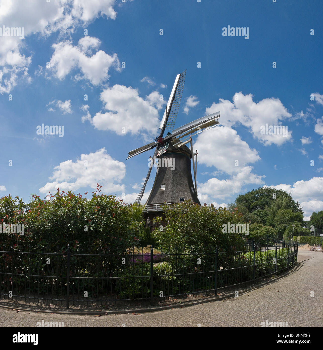 Niederlande Holland Gelderland Goor Windmühle Sommer Panorama Windmühle De Braakmolen Stockfoto