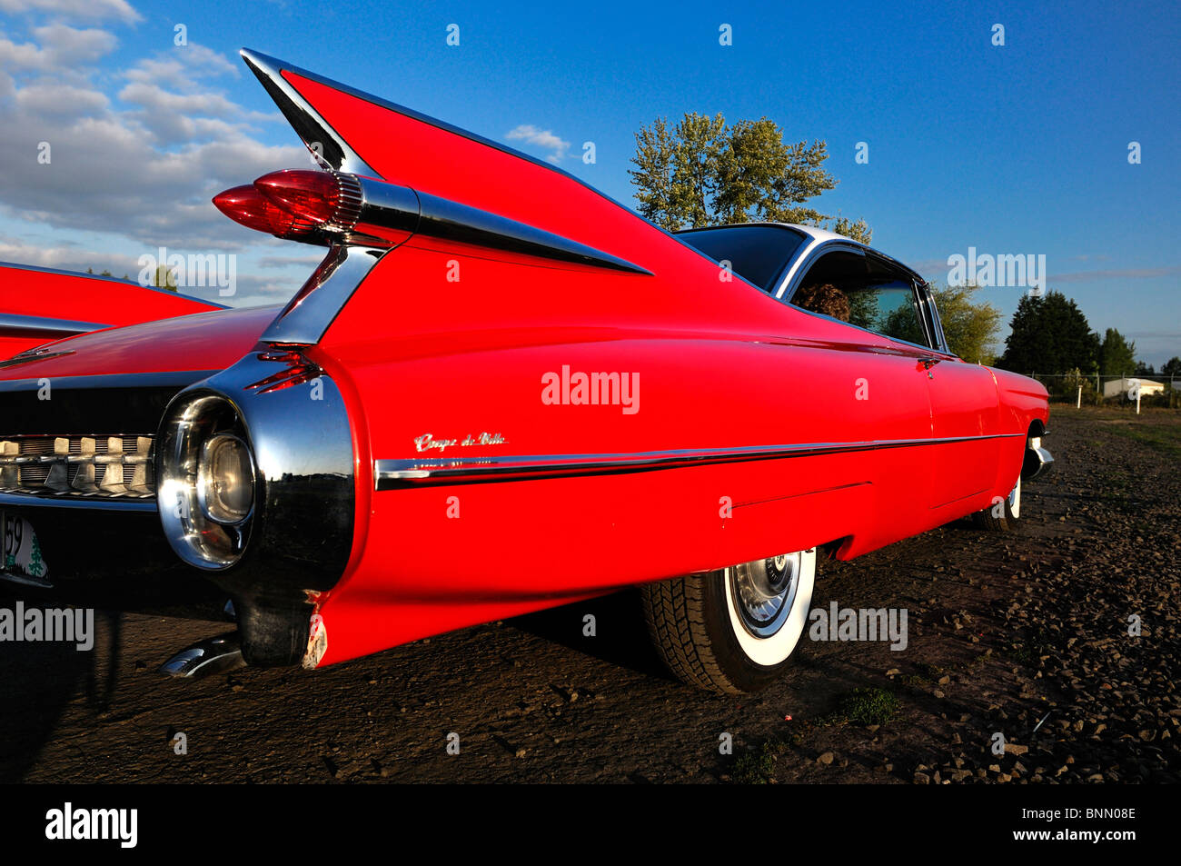 Oldtimer Auto Motor Vu fahren In Dallas Oregon USA 50ties Schwanzflosse Stockfoto