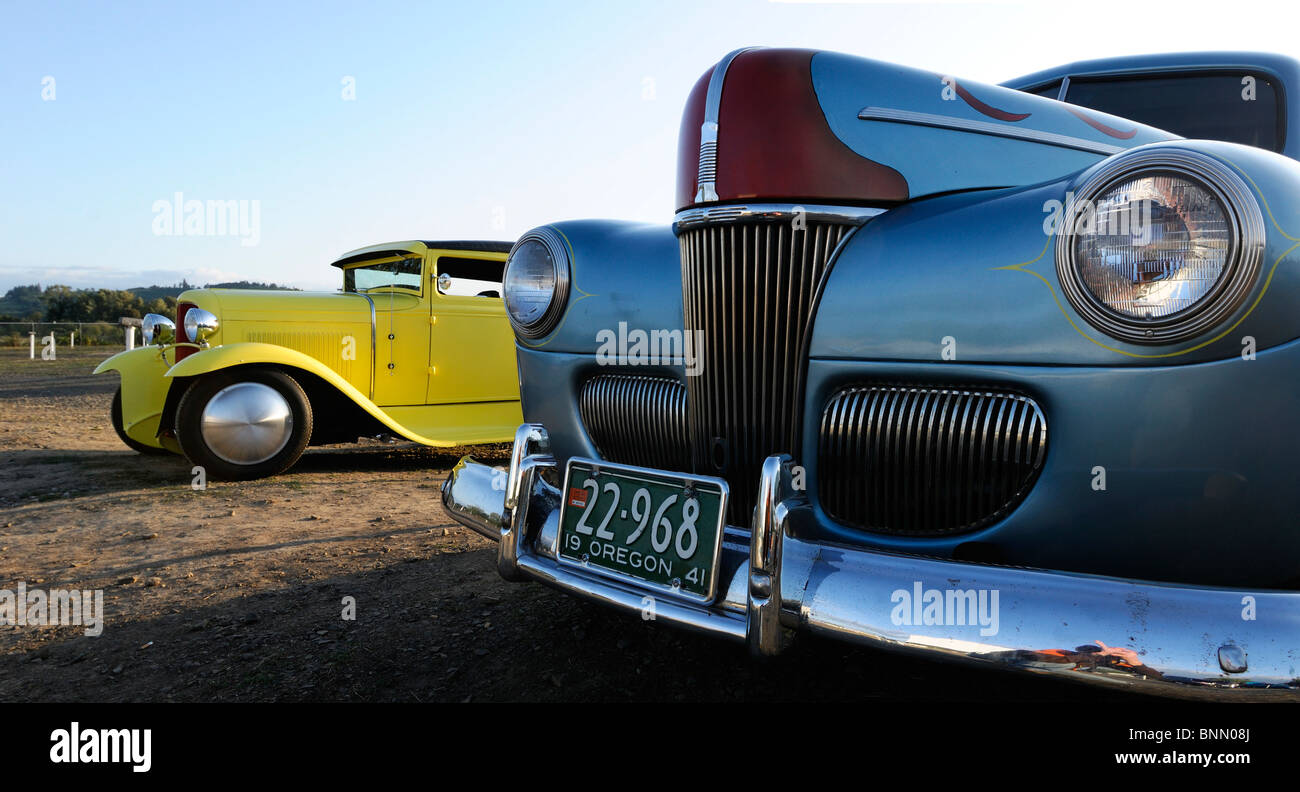 Oldtimer Auto Motor Vu fahren In Dallas Oregon USA 50ties, Stockfoto