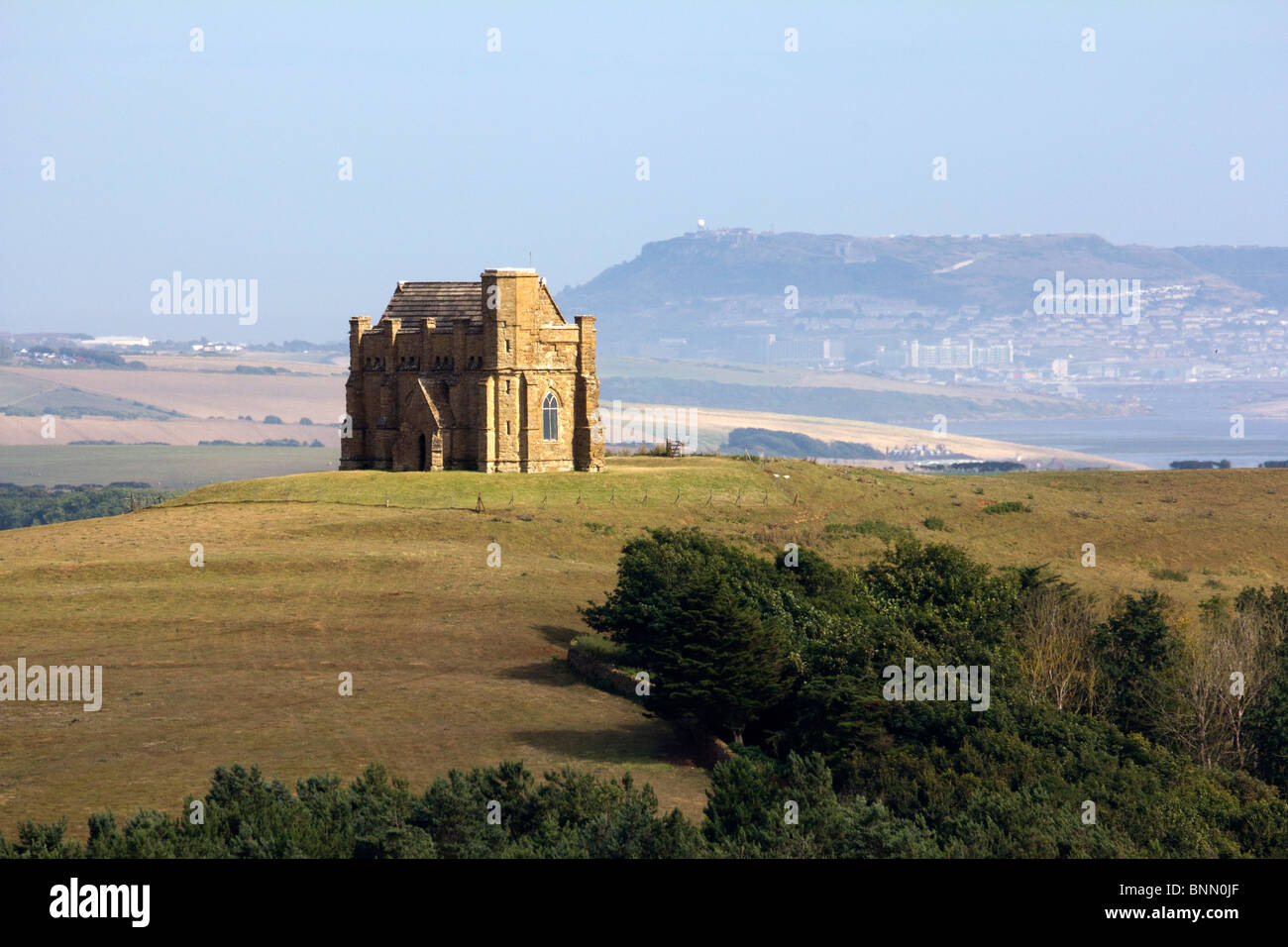 St. Catherines Kloster Hügel in der Nähe von Abbotsbury Dorset Portland über südlichen England uk gb Stockfoto