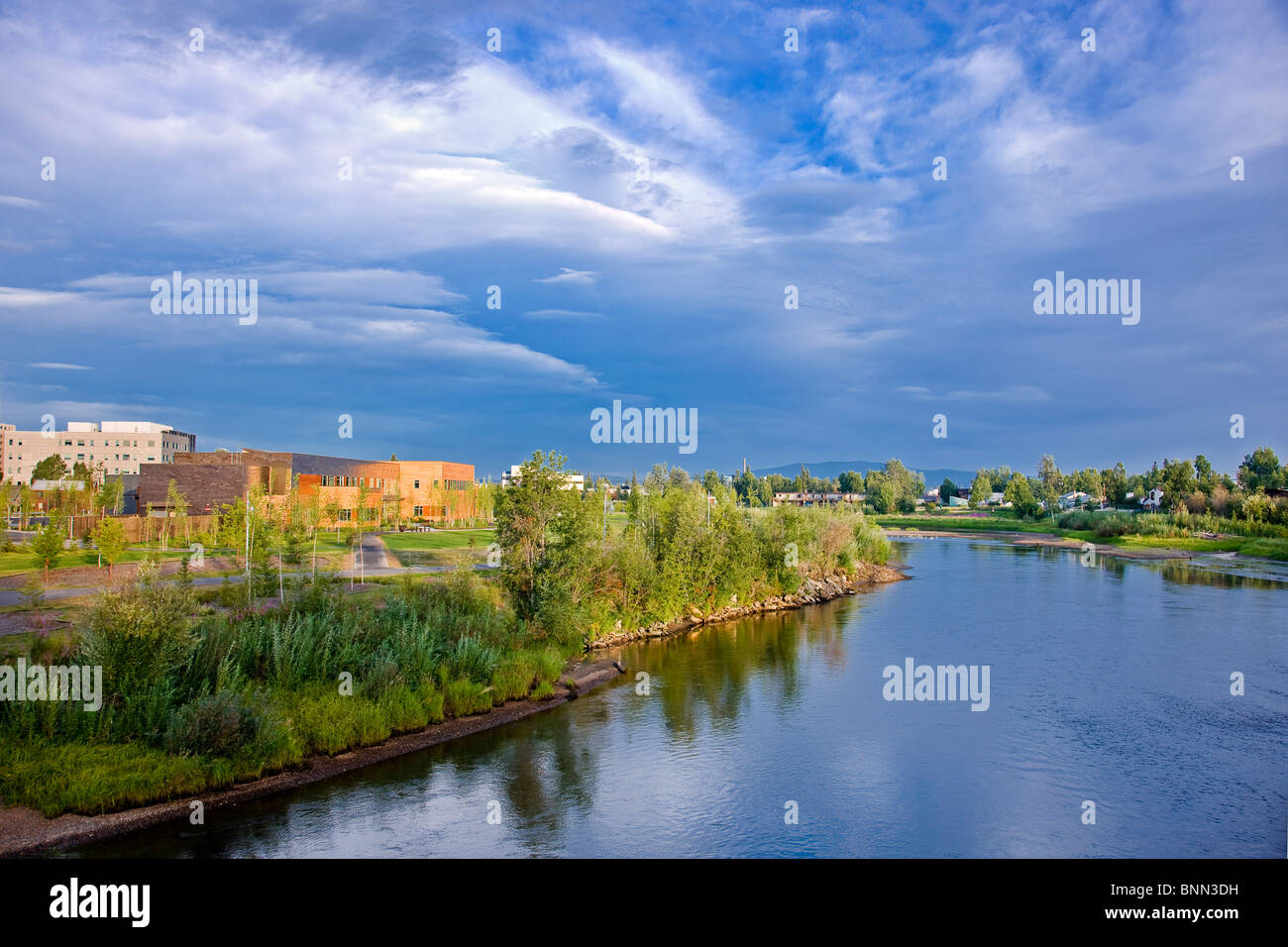 Morris Thompson Kultur- und Visitors Center in der Innenstadt von Fairbanks, Alaska Stockfoto