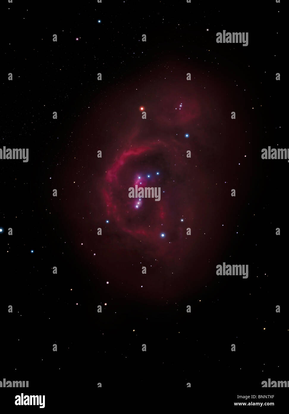 Orion gebadet in Nebel, Kunstwerk Stockfoto