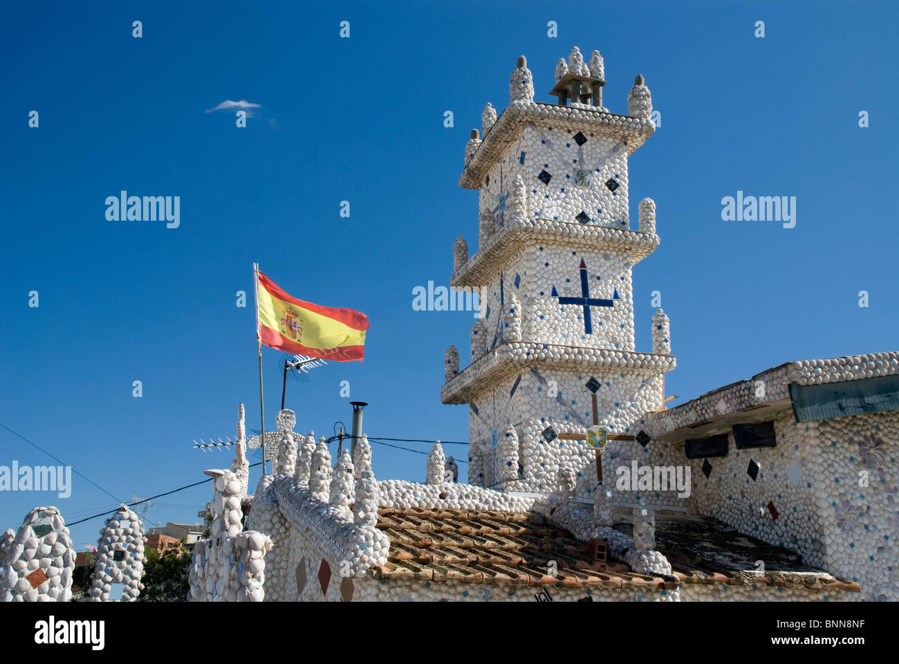 Das Shell-Haus, Rojales, Spanien. Stockfoto