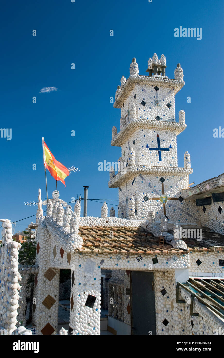 Das Shell-Haus, Rojales, Spanien. Stockfoto