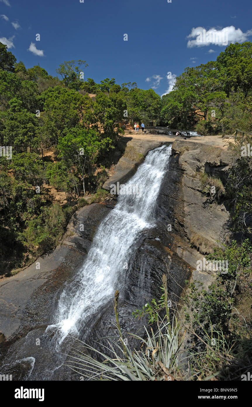 Wasserfall Cascada La Periquera Villa de Leyva Abteilung Boyaca Kolumbien Südamerika rock Stockfoto