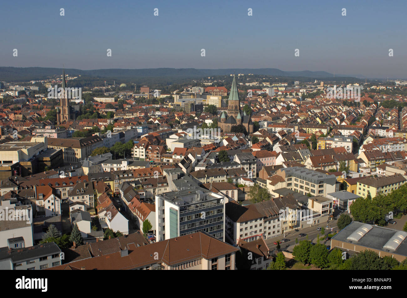 Deutschland RheinlandPfalz Kaiserslautern Übersicht Dächer Stadt der Pfalz Stockfotografie Alamy