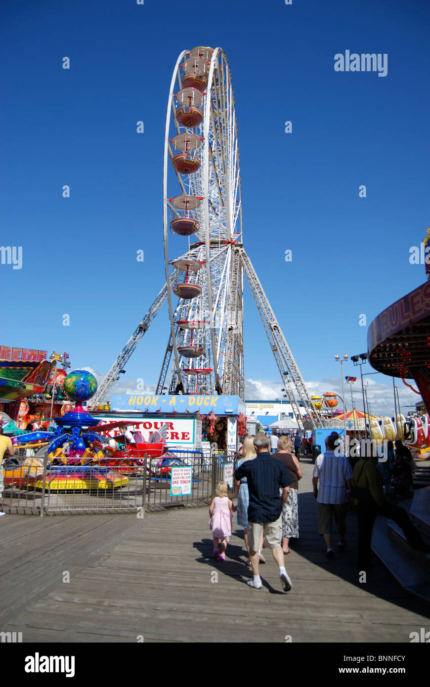 Riesenrad auf Blackpool Pier Stockfoto