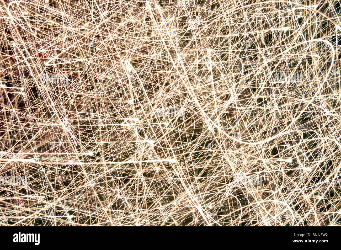 Langzeitbelichtung der Weihnachtsbeleuchtung einen kratzendes leichte Textur-Hintergrund erstellen. Stockfoto