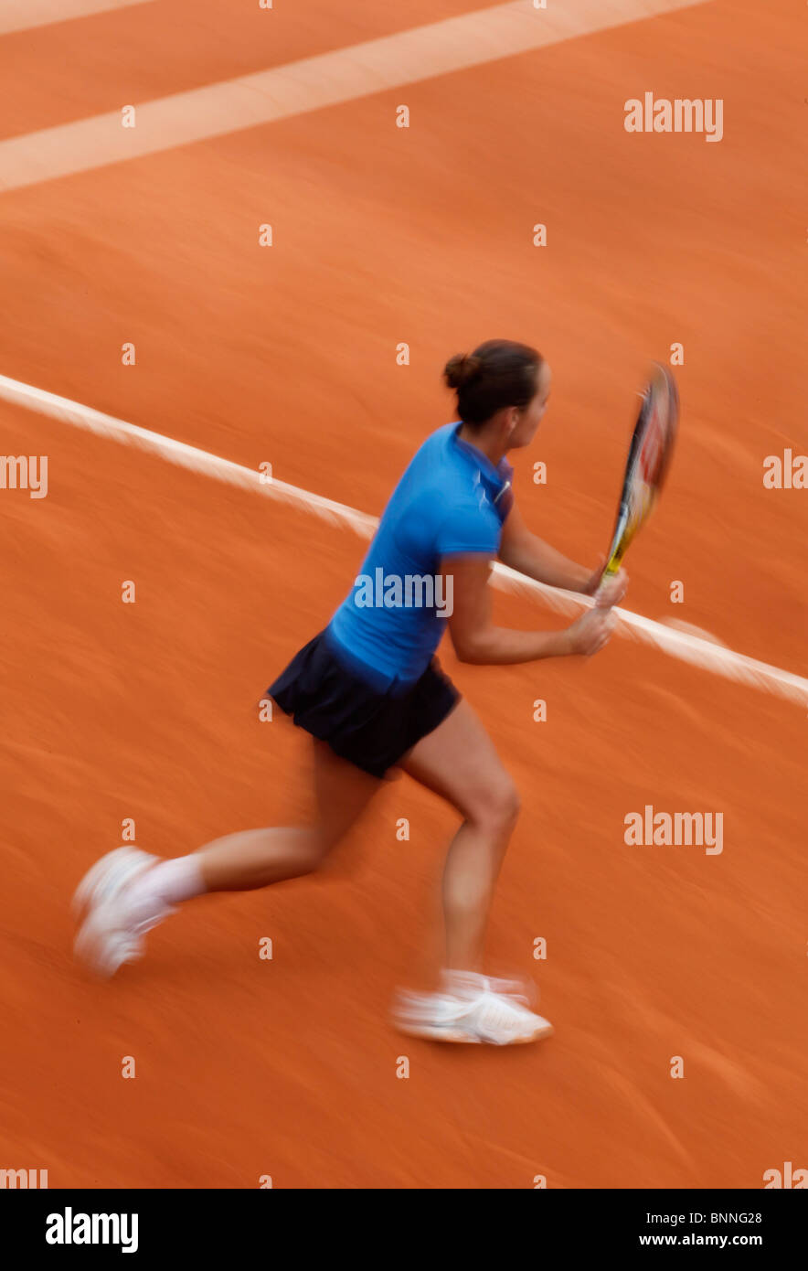 Jarmila Groth von Australien in Aktion bei der Französisch Open 2010, Roland Garros, Paris, Frankreich Stockfoto