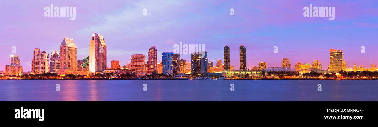 2010 Skyline von San Diego und San Diego Bay, California Stockfoto