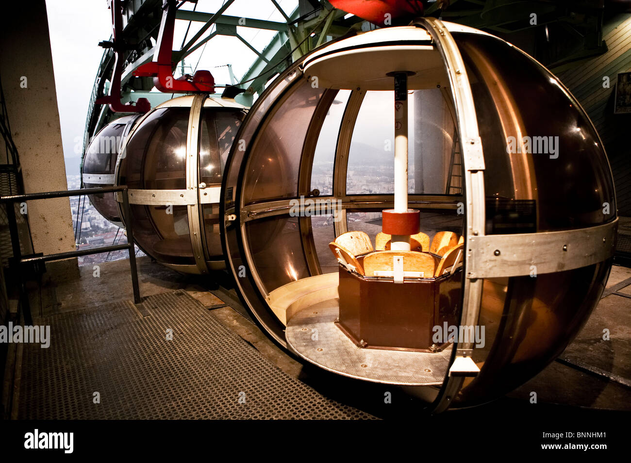 Seilbahn in Grenoble, Frankreich Stockfoto