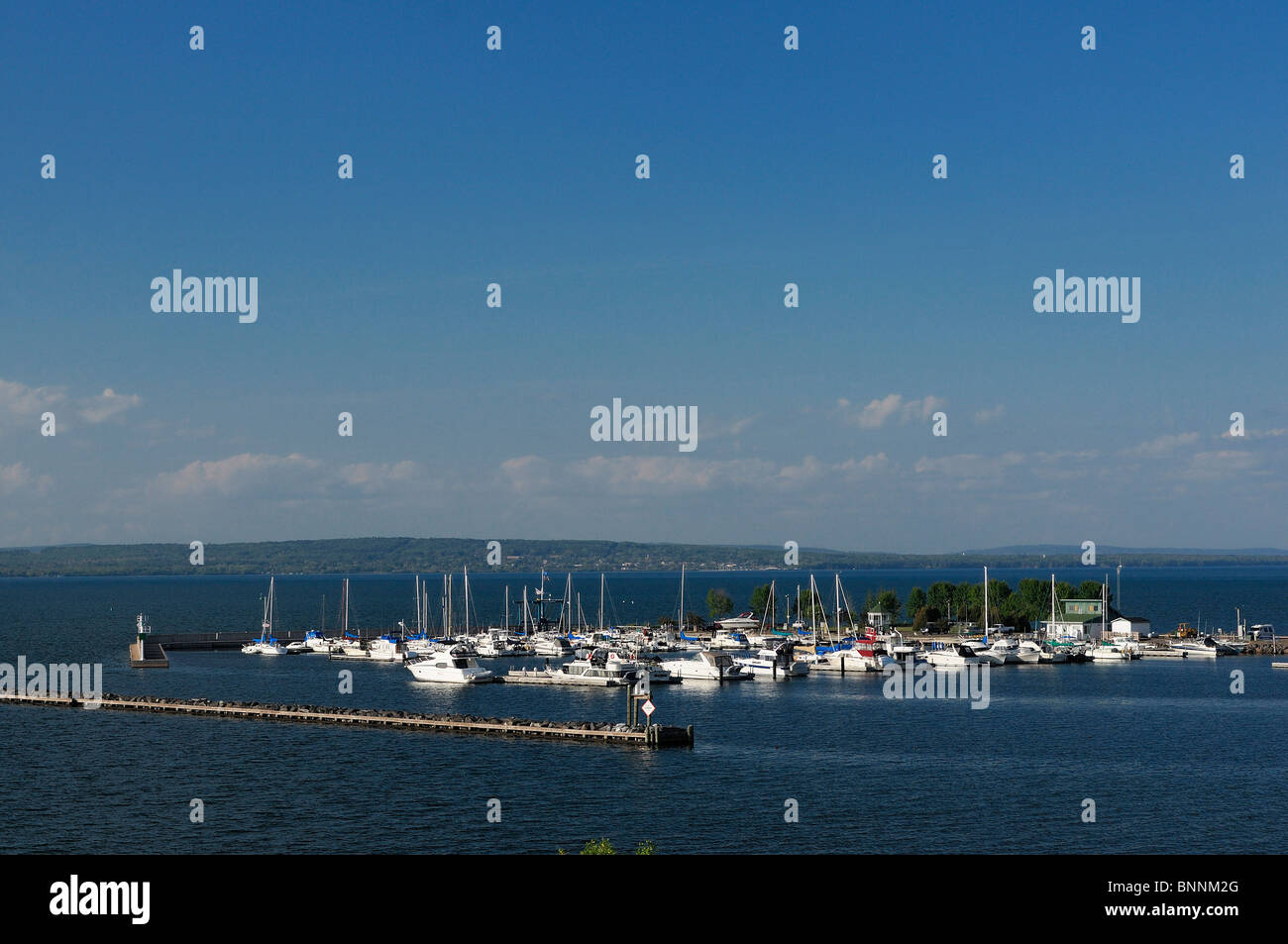 Hafen Hafen Lake Superior Ashland Wisconsin USA Vereinigte Staaten von Amerika Boote See Stockfoto