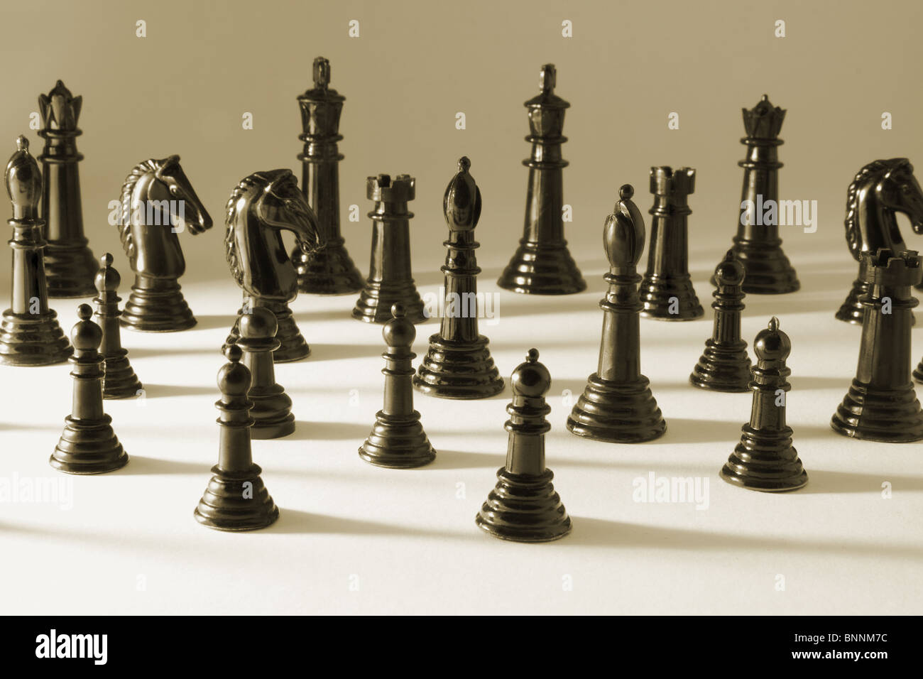 Schachfiguren Stockfoto