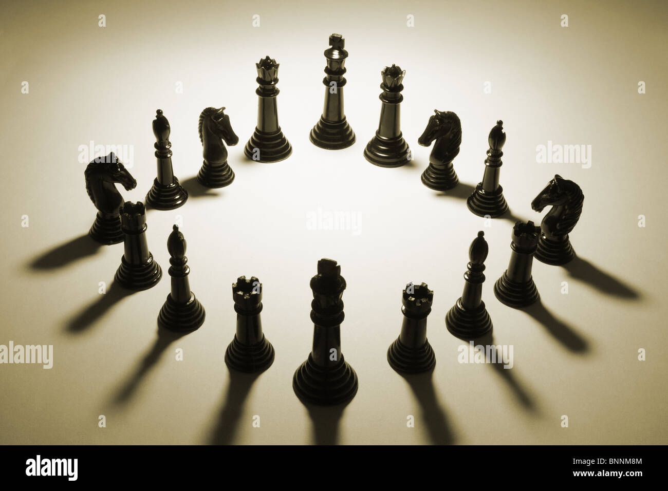 Schachfiguren Stockfoto