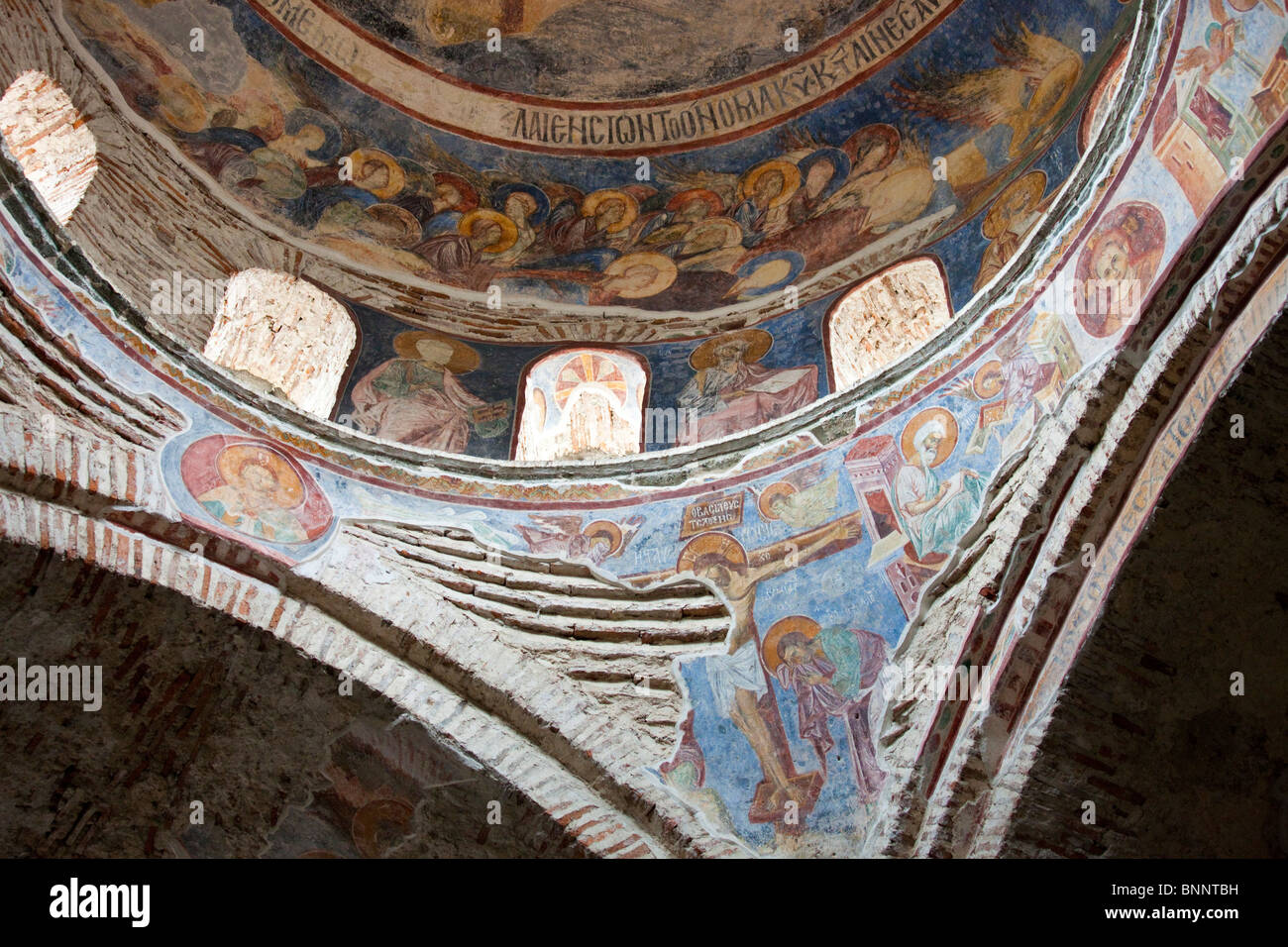 Kuppel Fresken der Ayasofya Museum Kirche in Trabzon Türkei Stockfoto