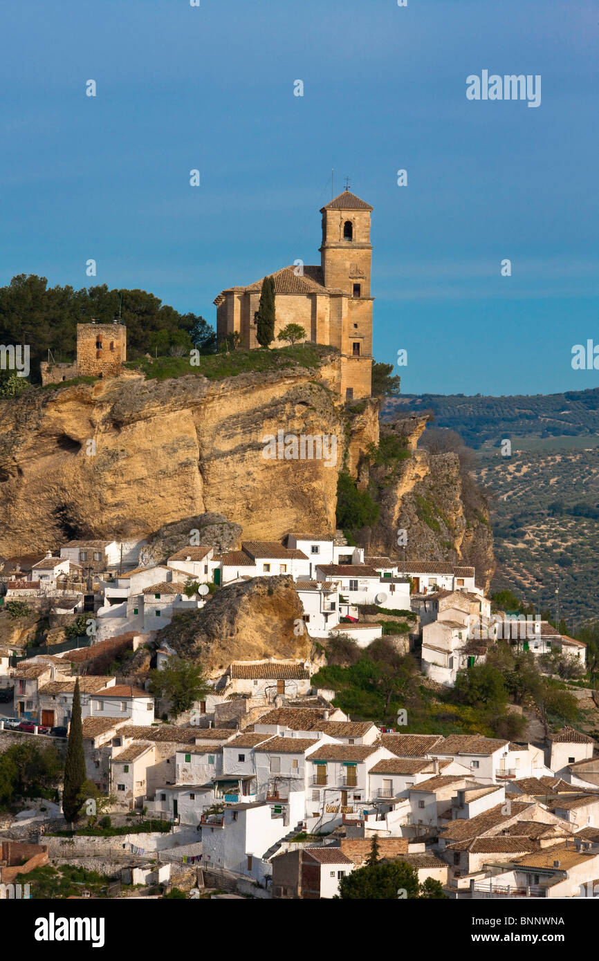 Andalusien Spanien Montefrio Hügel Stadt Reisen Tourismus Urlaub Ferien Stockfoto