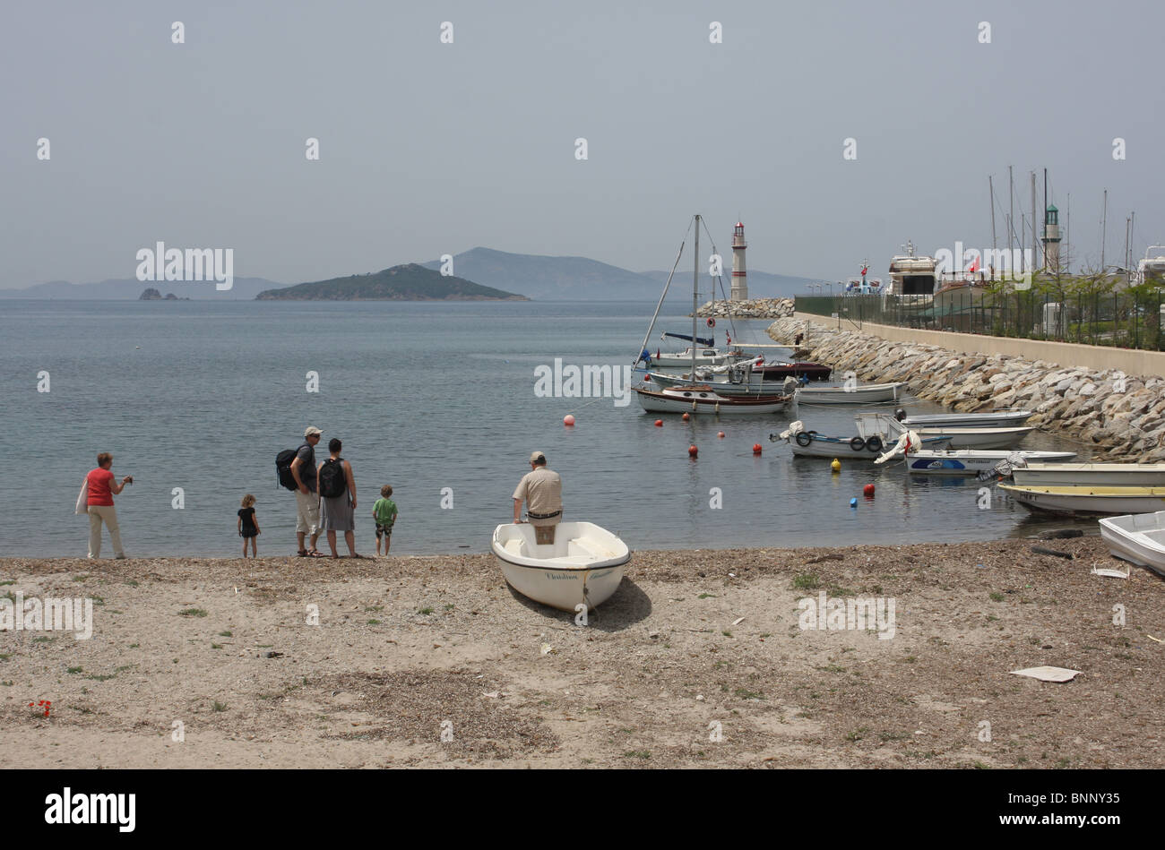 Strand von Turgutreis in der Türkei Stockfoto
