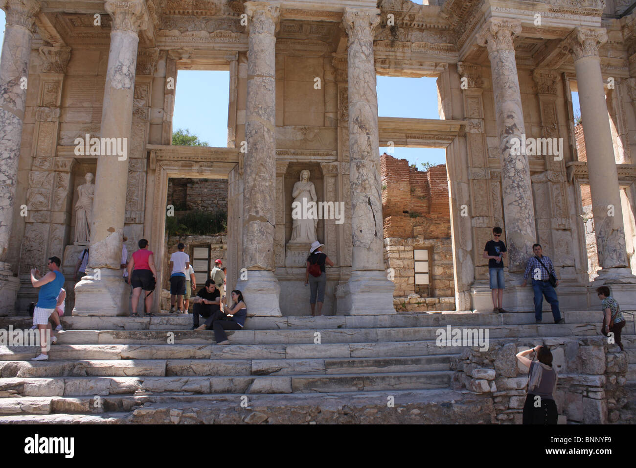 Die Bibliothek in Ephesus in der Türkei Stockfoto