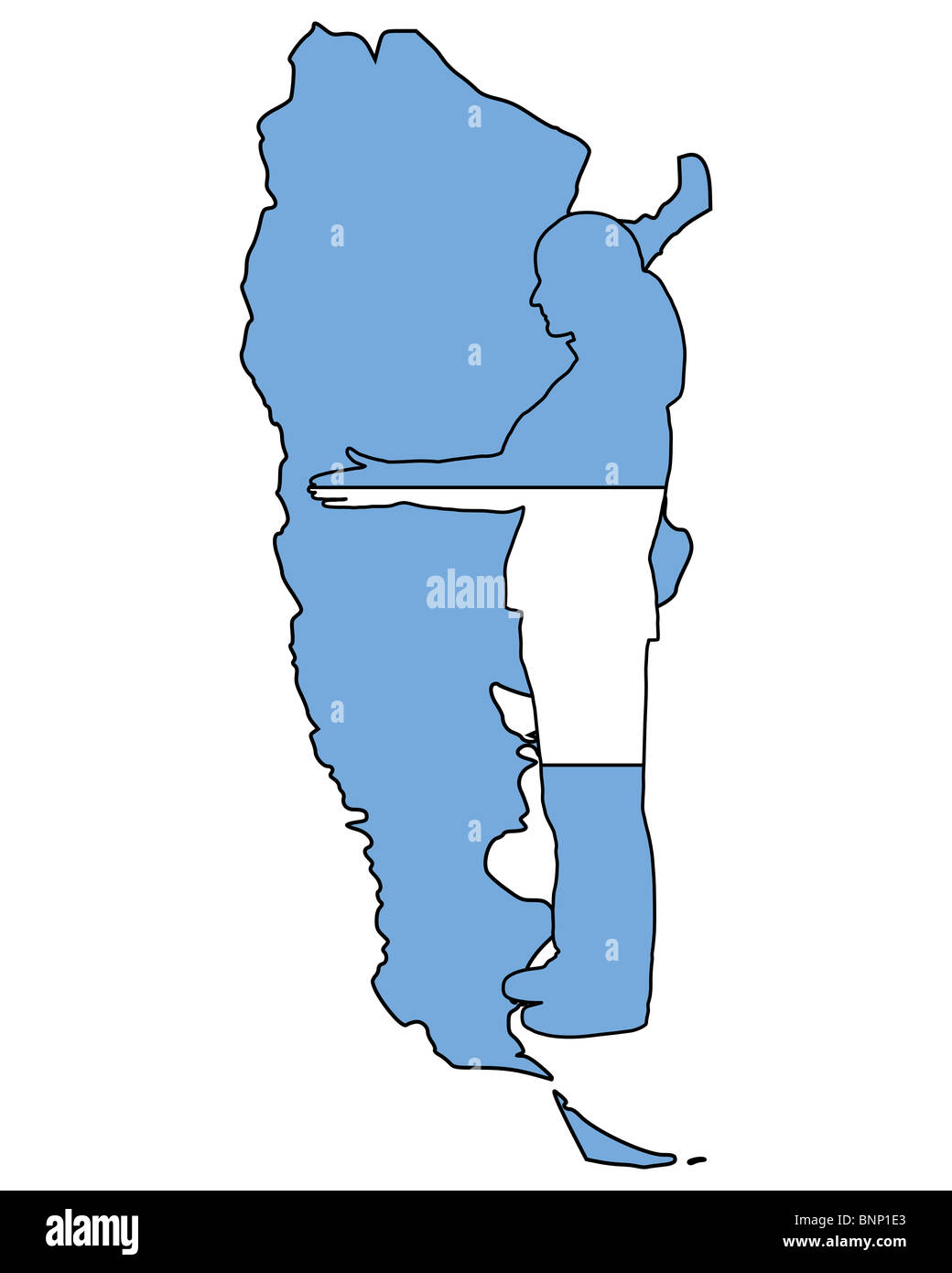 Herzlich Willkommen in Argentinien Stockfoto