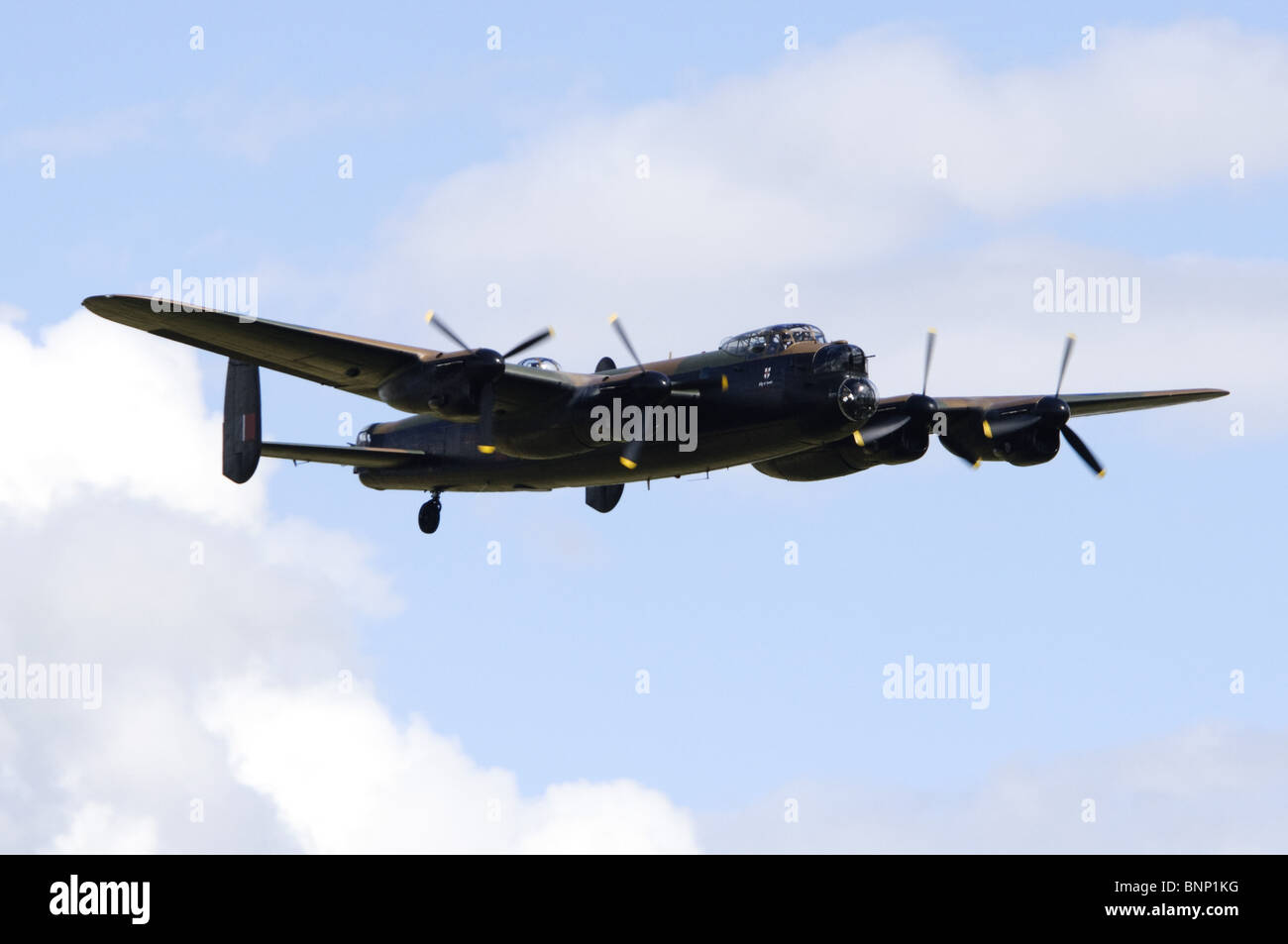 Avro Lancaster B1 von der RAF Schlacht von Großbritannien Flug betrieben. Stockfoto
