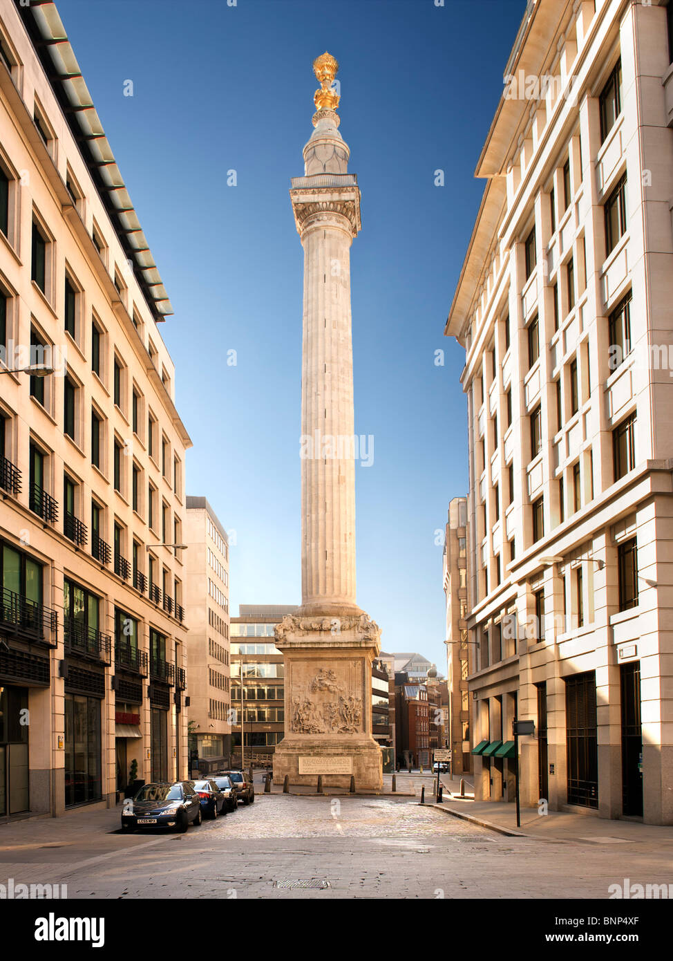 Denkmal zum Gedenken an den großen Brand von London im Jahre 1666. Stockfoto