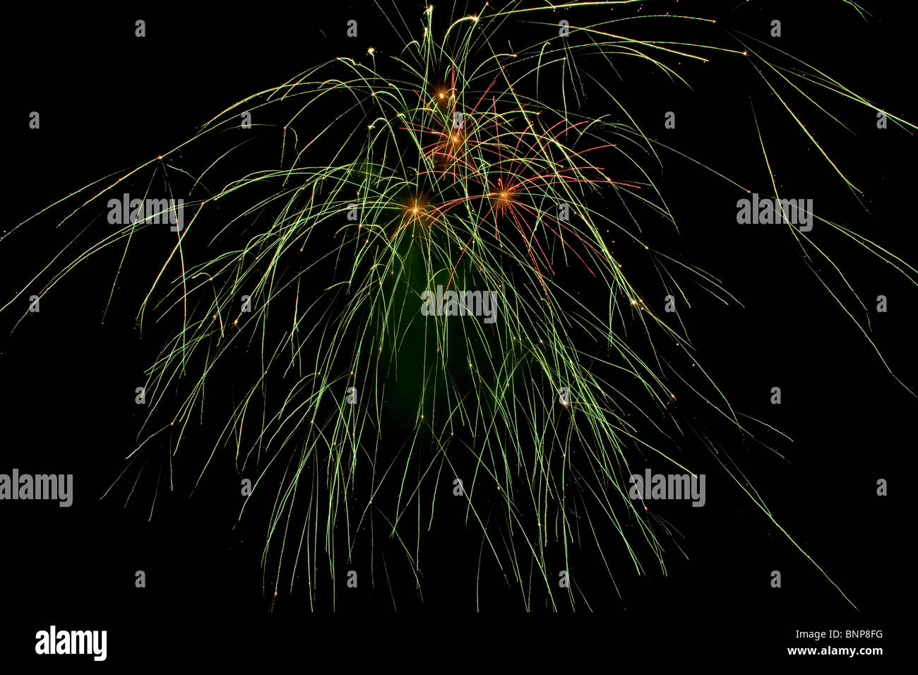 Buntes Feuerwerk Stockfoto