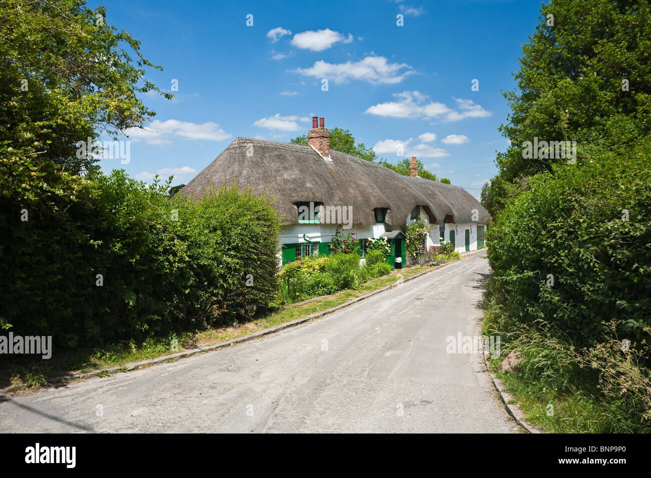 Ziemlich Reetdachhaus in großes Bedwyn Wiltshire UK Stockfoto