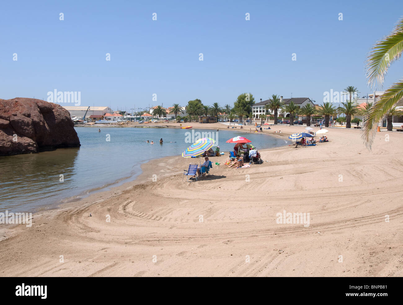 Abgeschiedenen Strand Puerto de Mazarron Murcia Costa Calida Spanien Europa Stockfoto