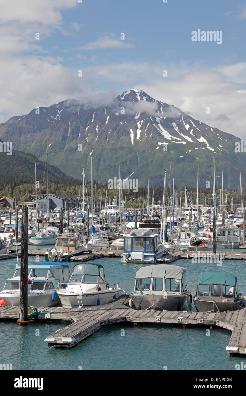 Kleiner Bootshafen Seward Alaska Stockfoto