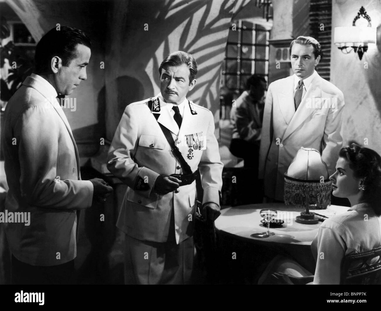 HUMPHREY BOGART, PAUL HENREID, Claude Rains, Ingrid Bergman, Casablanca, 1942 Stockfoto