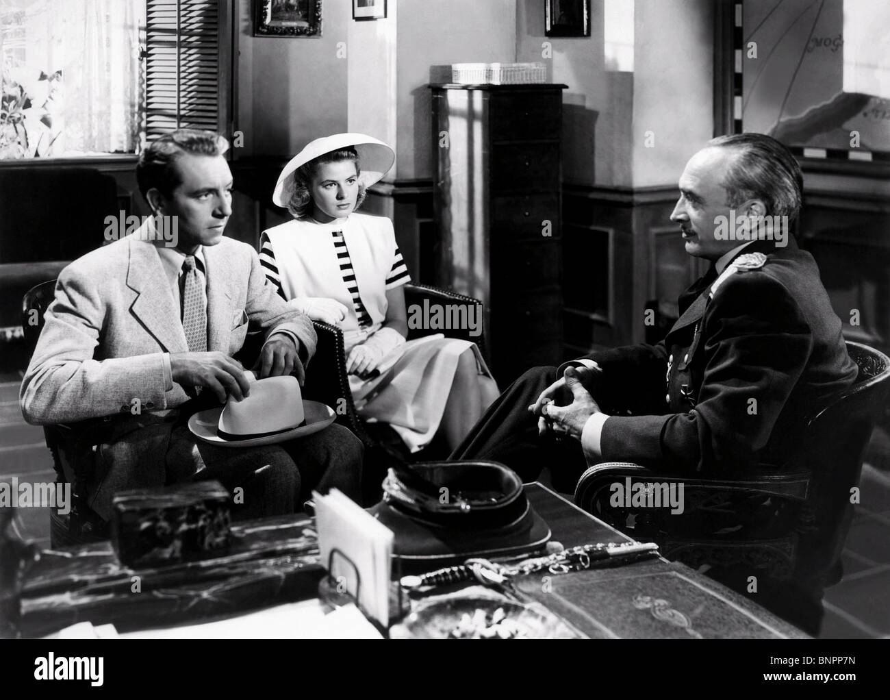 PAUL HENREID, Ingrid Bergman, Conrad Veidt, Casablanca, 1942 Stockfoto