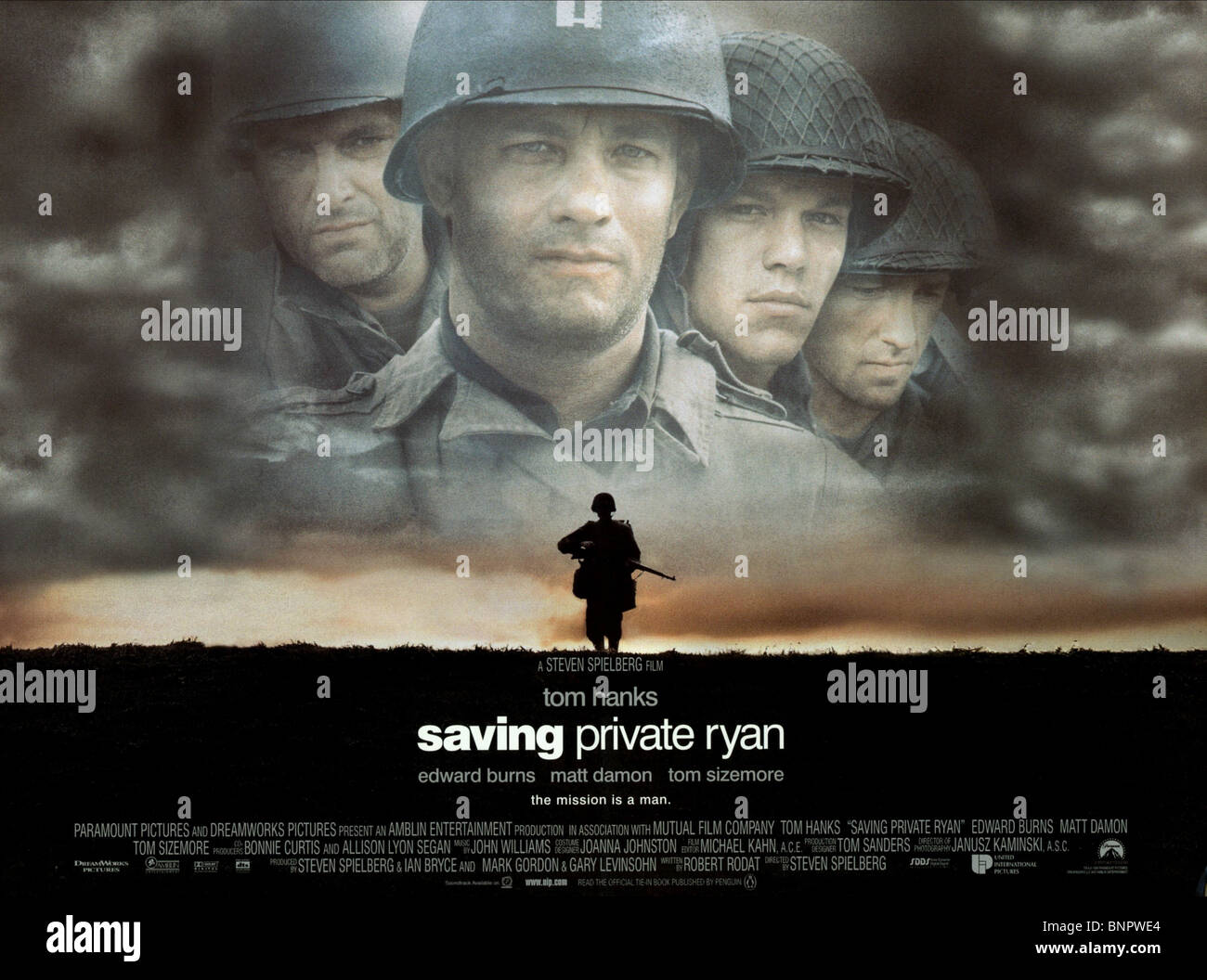 TOM SIZEMORE, Tom Hanks, MATT DAMON, EDWARD BURNS FILM POSTER, Saving